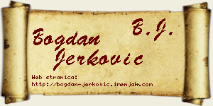 Bogdan Jerković vizit kartica